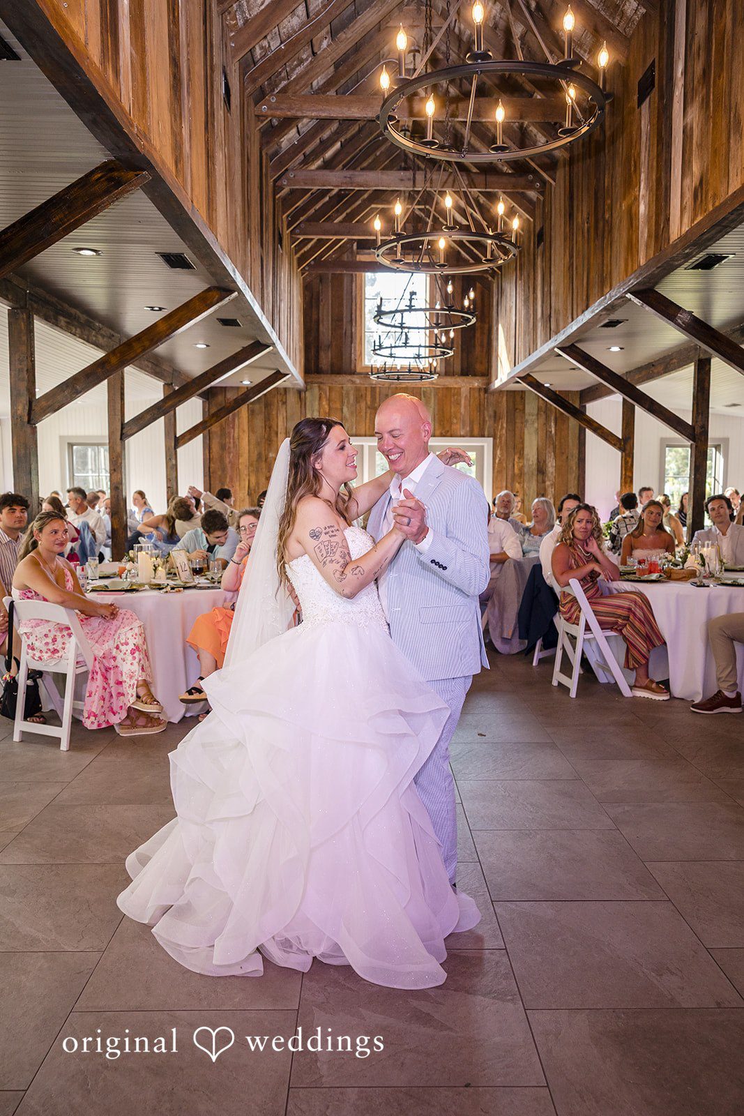 Madison + Aiden Bride sharing a heartfelt dance during the reception at Magnolia Plantation and Gardens
