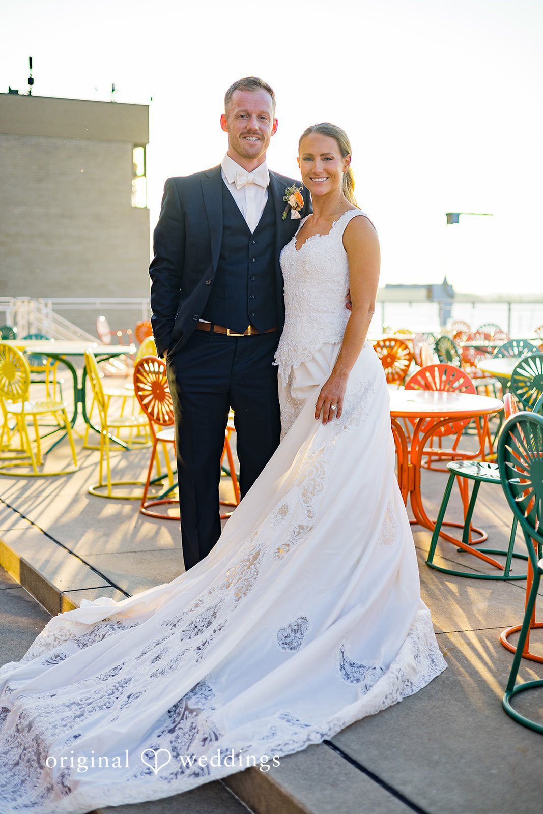 Beautiful newlywed portrait captured at Memorial Union.