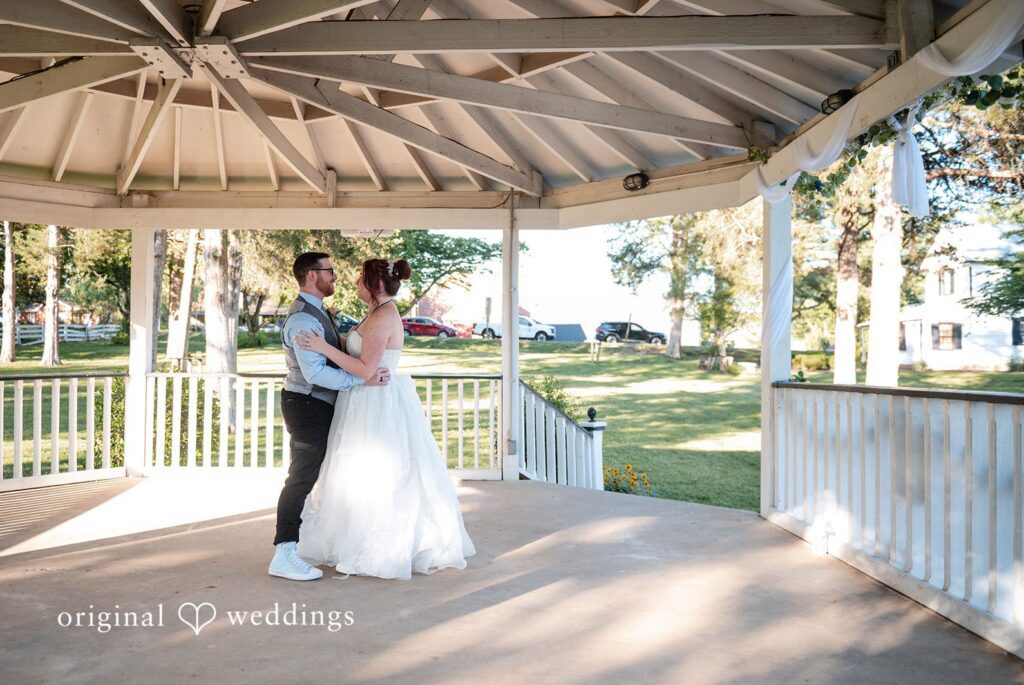 Joshua + Angela Stunning Portrait of couple at Merchant Park by Washington DC Wedding Photographers from Original Weddings.