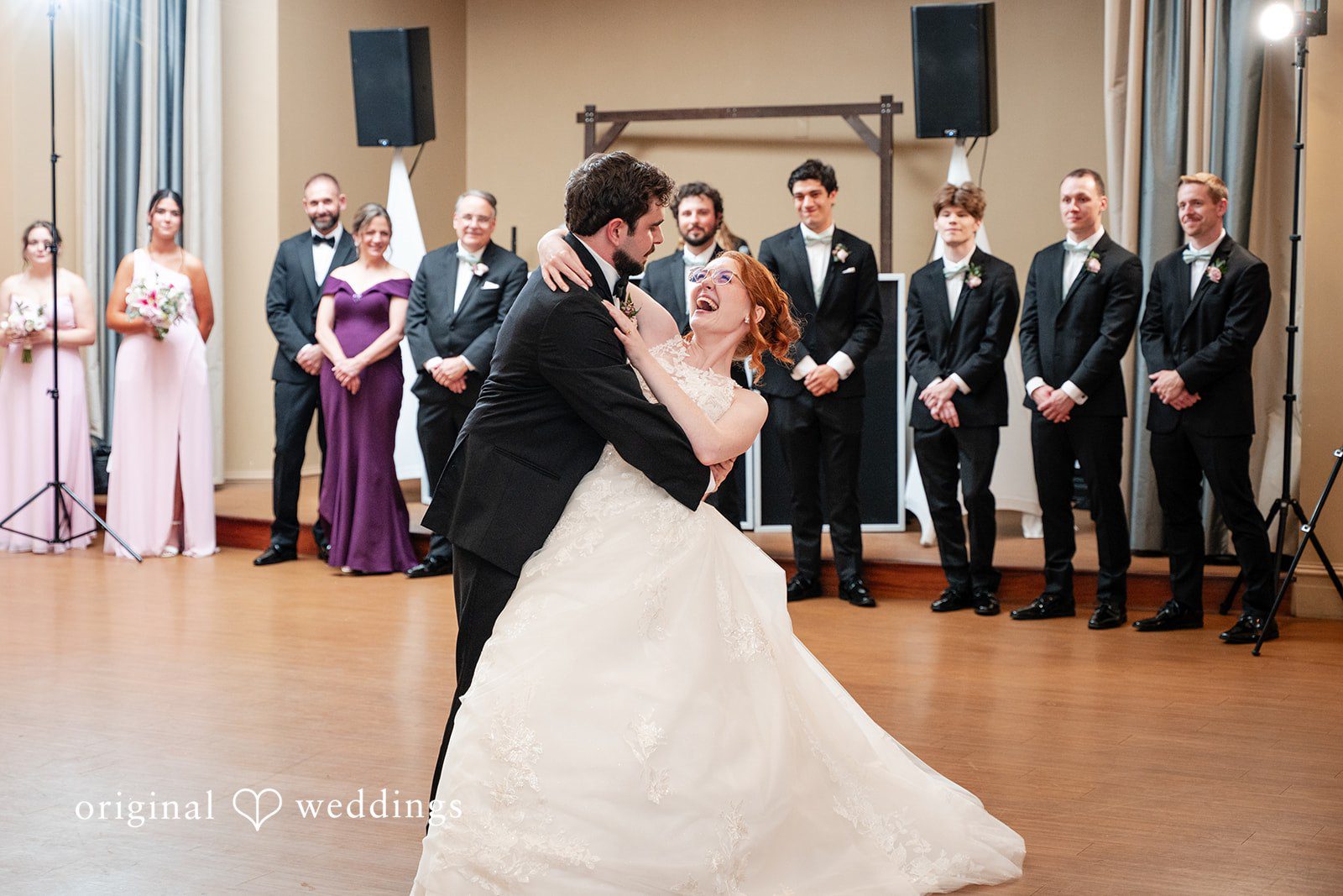 Aislyn + Alex Close-up shot of the bride and groom sharing a dance.