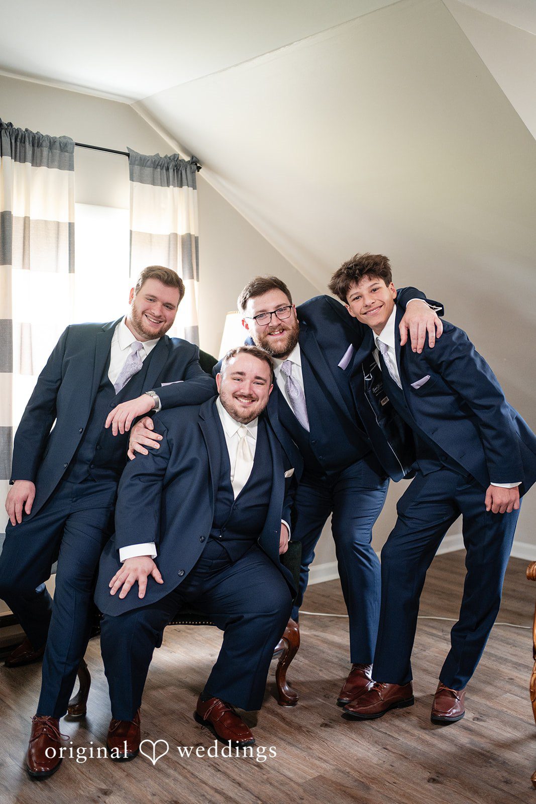 David + Courtney The groom and his groomsmen