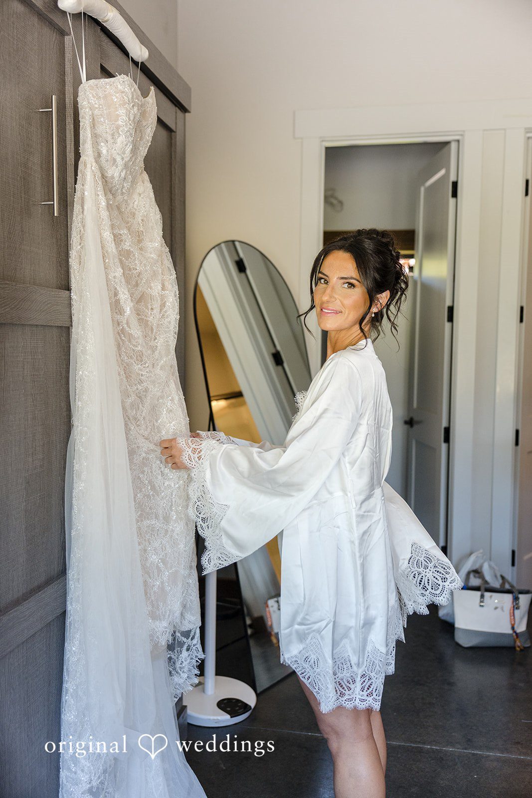 The bride before the wedding ceremony