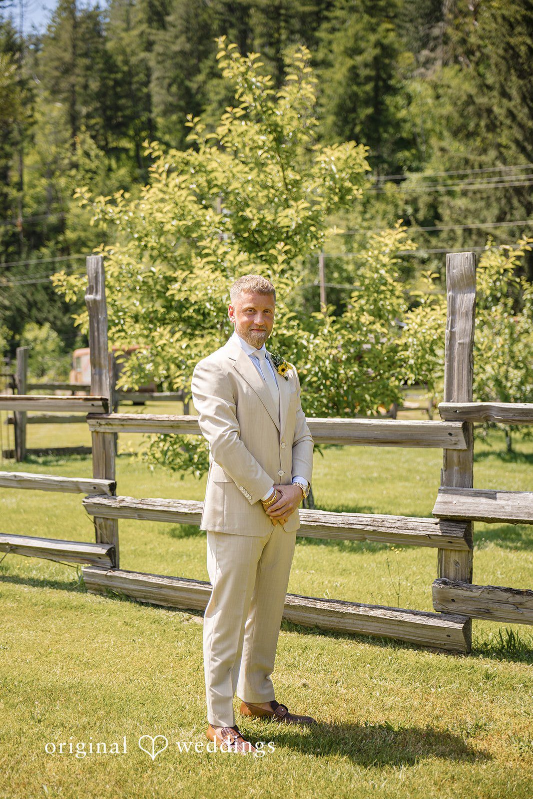 The groom anticipates the bride