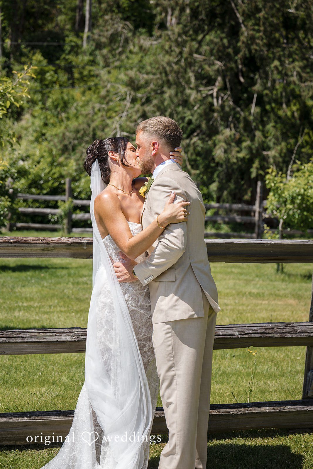 Our Seattle wedding photographers captured the moment the couple shared a kiss