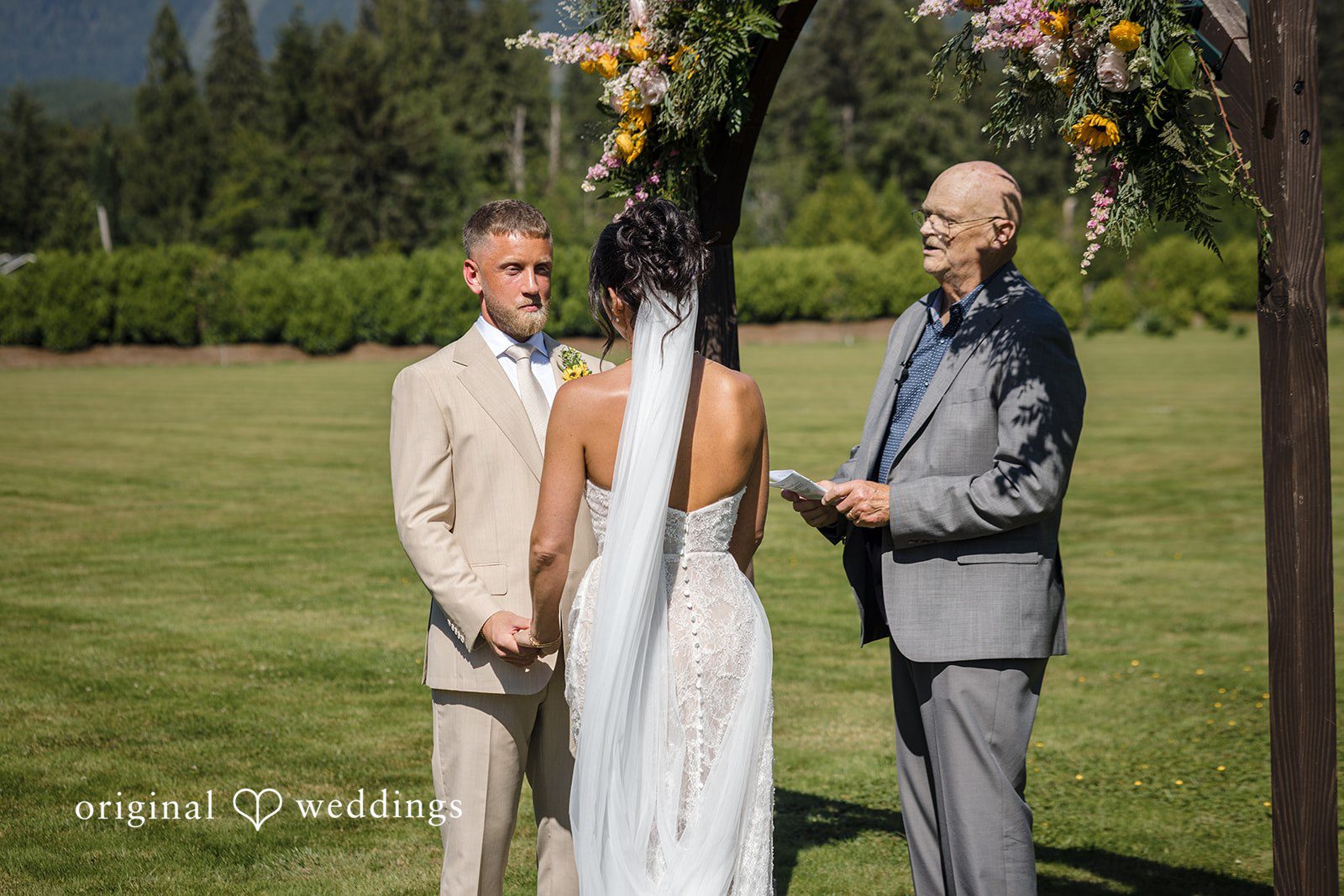 The couple shares vows
