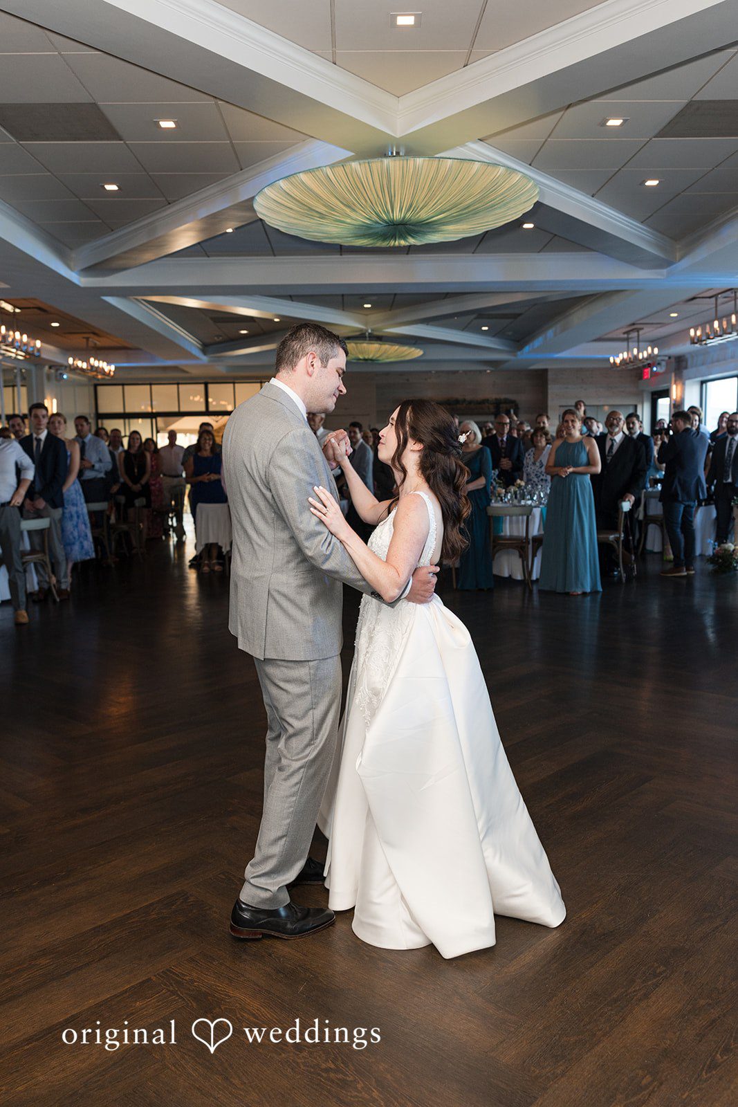 Kerri + David Intimate wedding dance shared by the newlyweds at Oceanview of Nahant