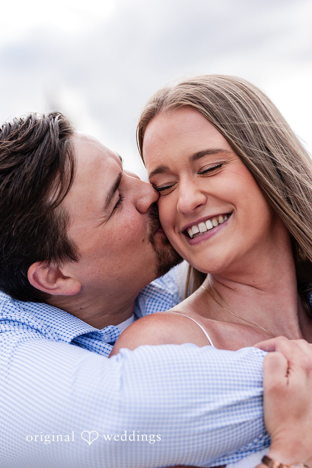 The couple shares a romantic moment