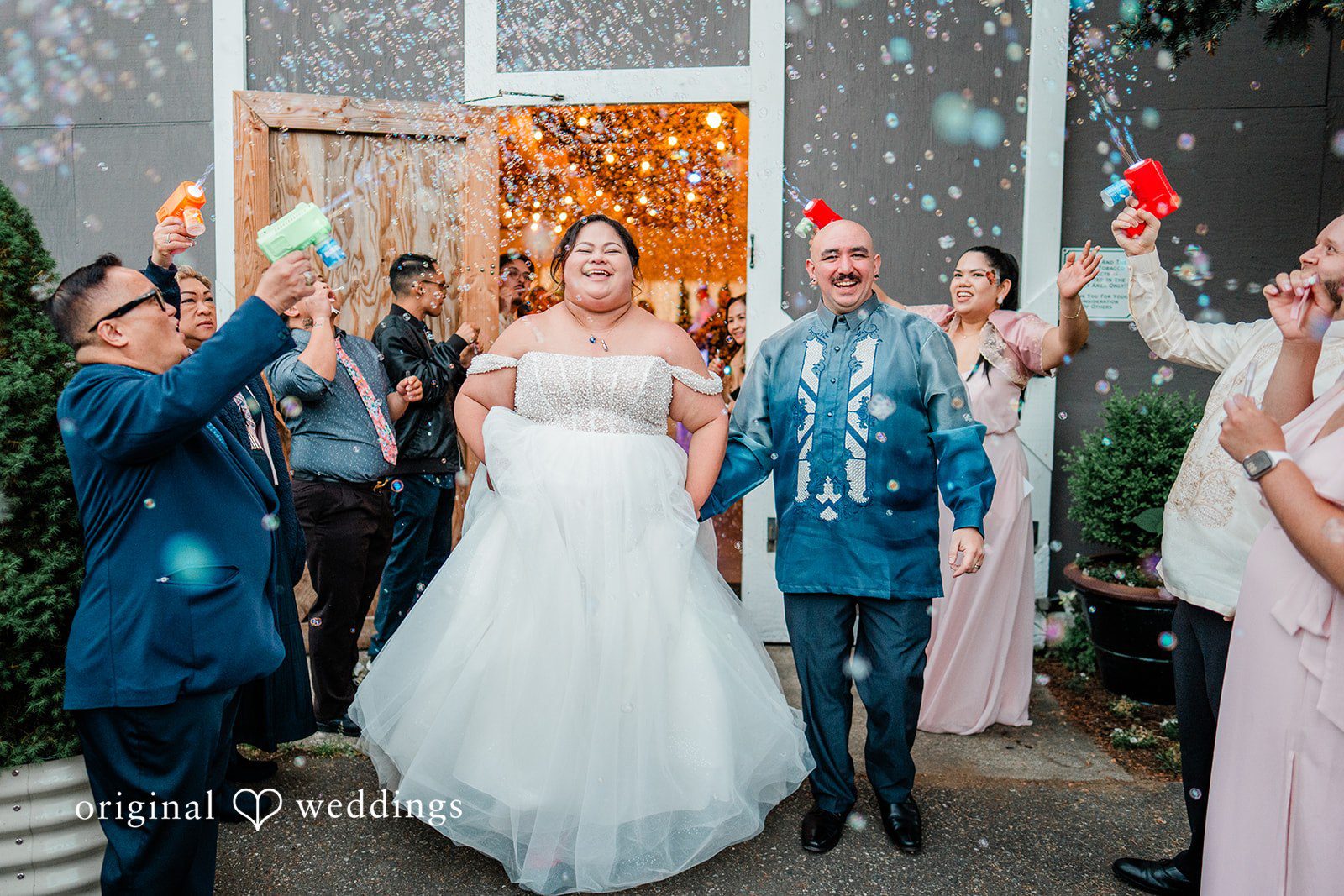 Tiffany Hazel + Ryan The couple makes a grand exit with cheers from guests