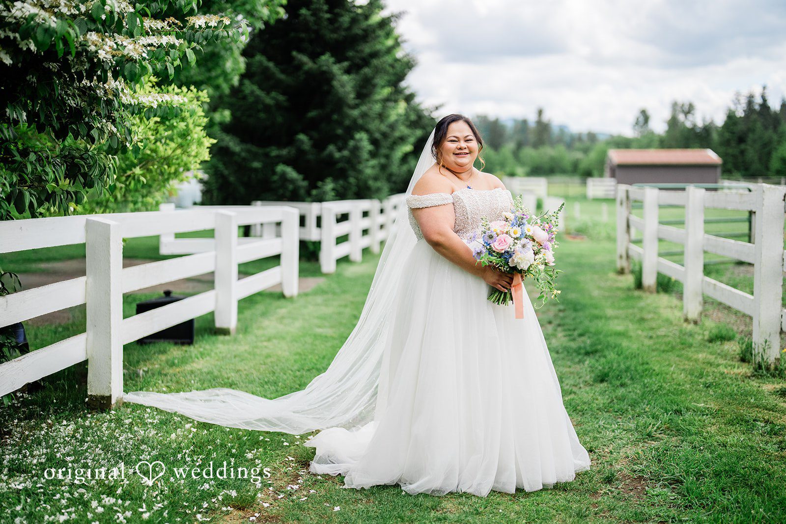 Tiffany Hazel + Ryan A stunning portrait of the bride at Rein Fire Ranch