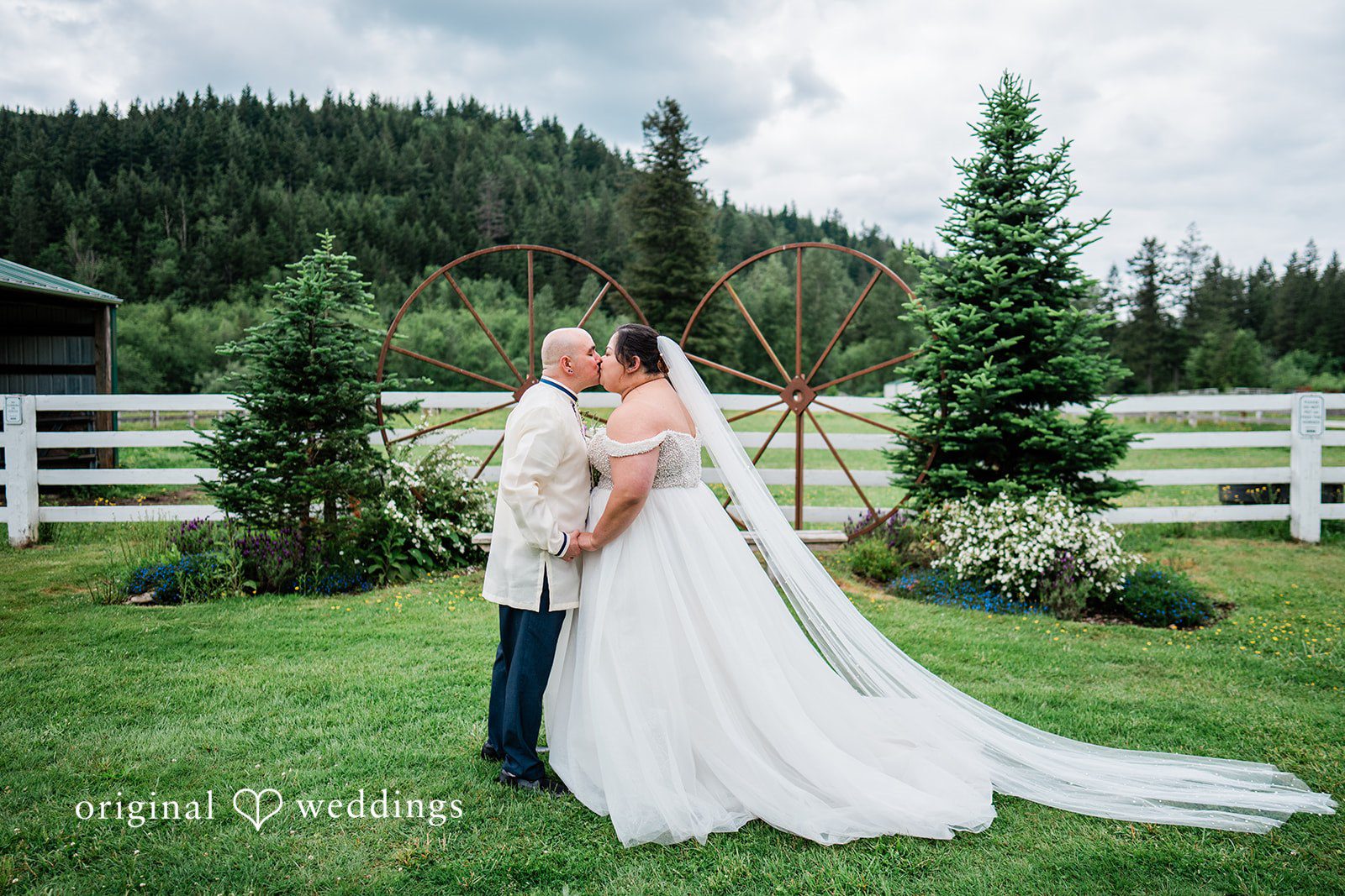 Tiffany Hazel + Ryan A romantic portrait of the couple at Rein Fire Ranch