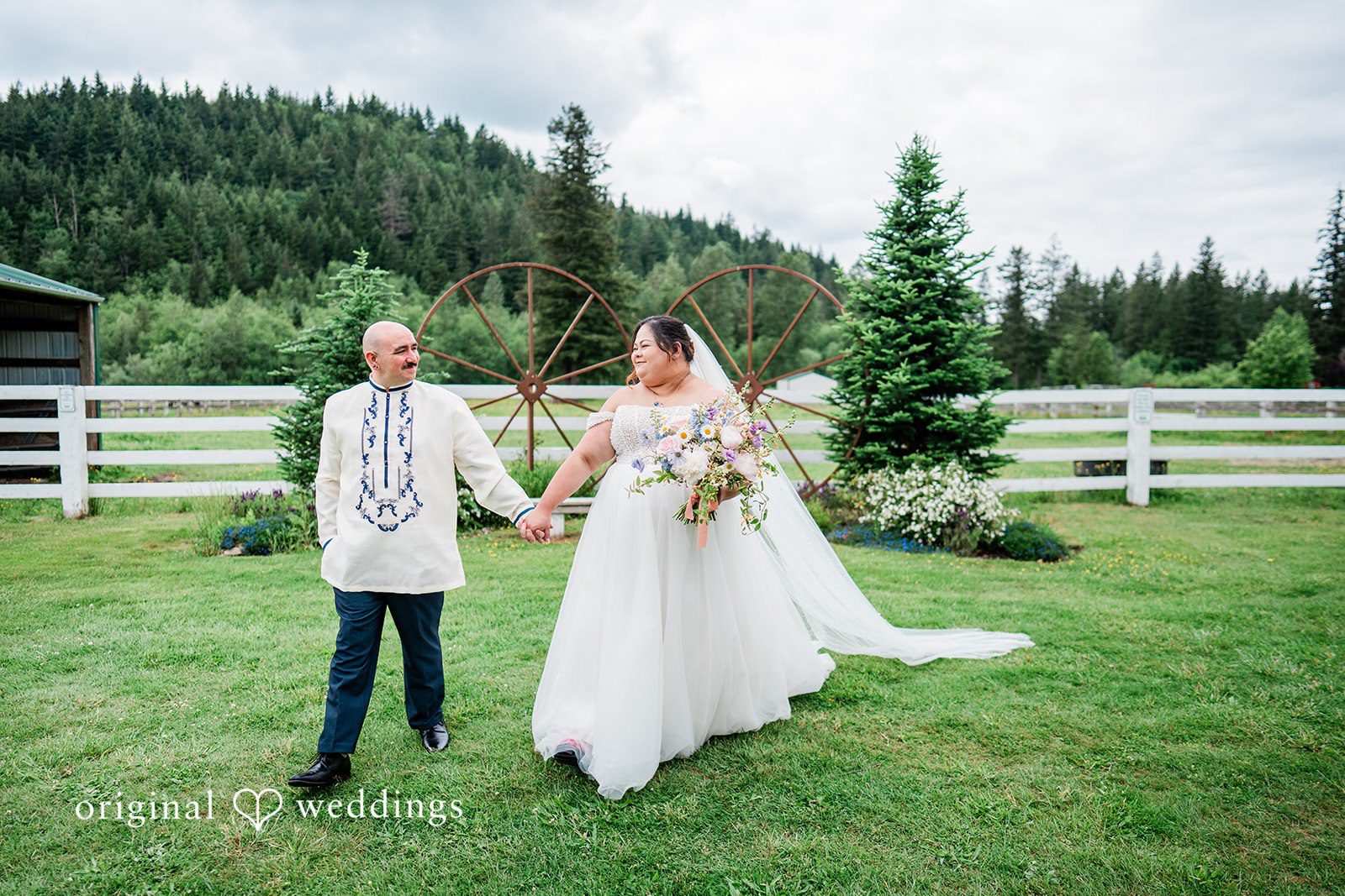 Tiffany Hazel + Ryan The couple takes a walk through the greenery