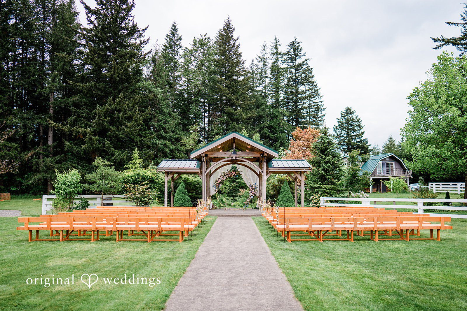 Tiffany Hazel + Ryan The wedding ceremony space at Rein Fire Ranch