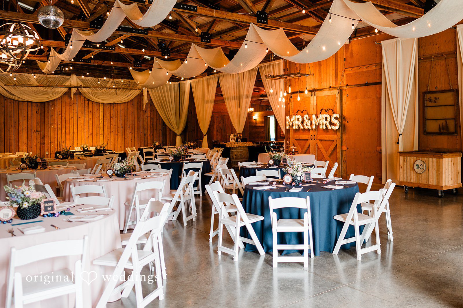 Tiffany Hazel + Ryan The wedding reception hall at Rein Fire Ranch