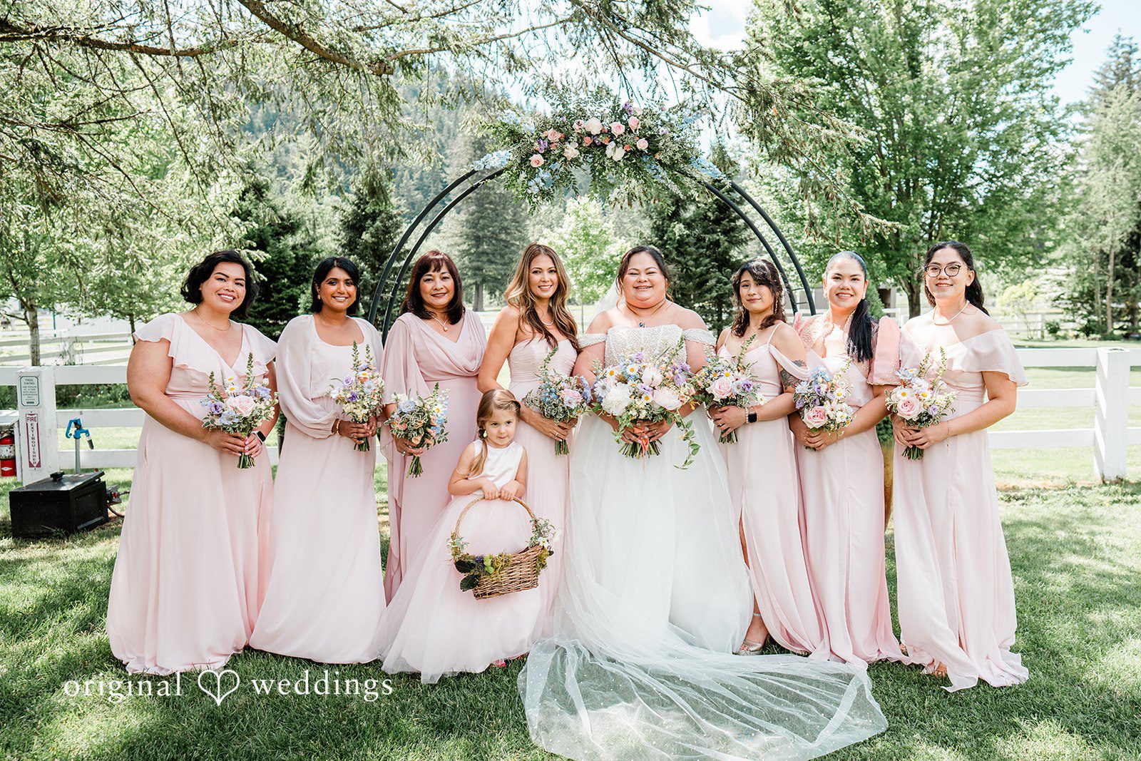 Tiffany Hazel + Ryan The bride and her bridesmaids