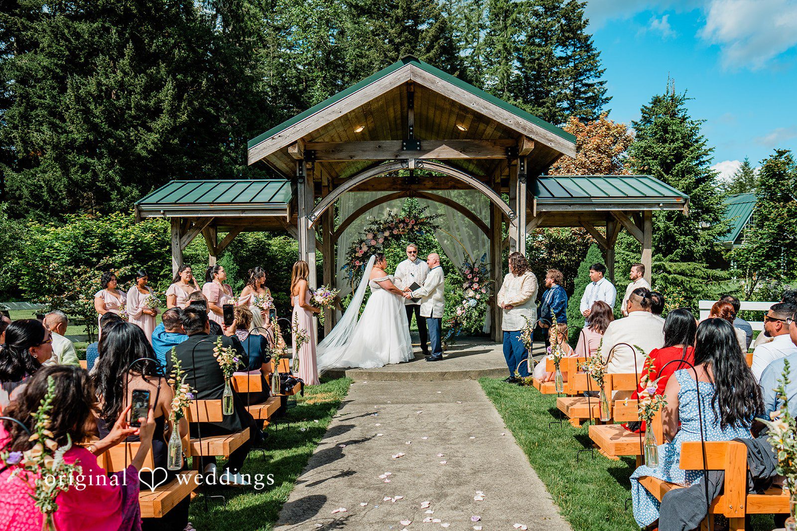 Tiffany Hazel + Ryan The Rein Fire Ranch wedding ceremony