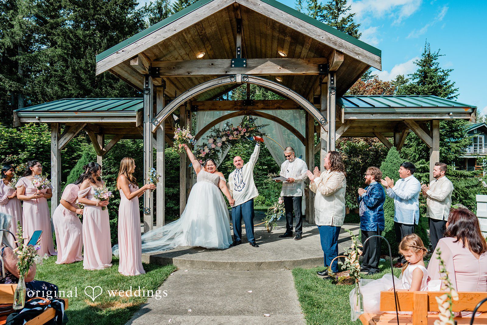 Tiffany Hazel + Ryan A joyful moment after the wedding ceremony