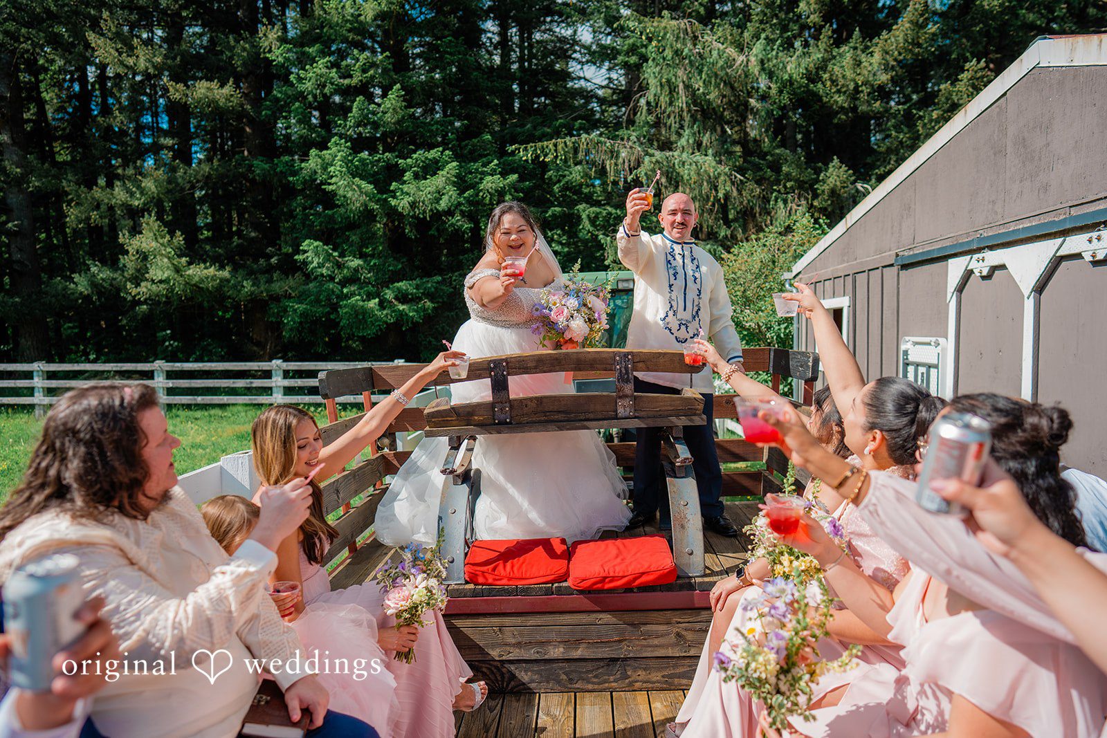 Tiffany Hazel + Ryan Fun moment with the bridal party