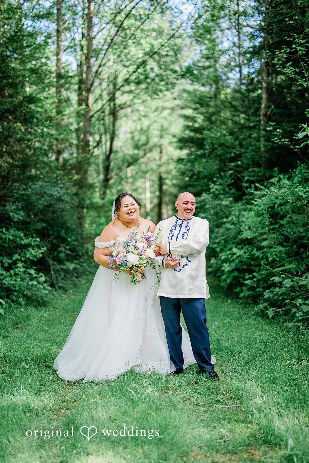 Tiffany Hazel + Ryan The couple shares a lovely moment throughout the greenery