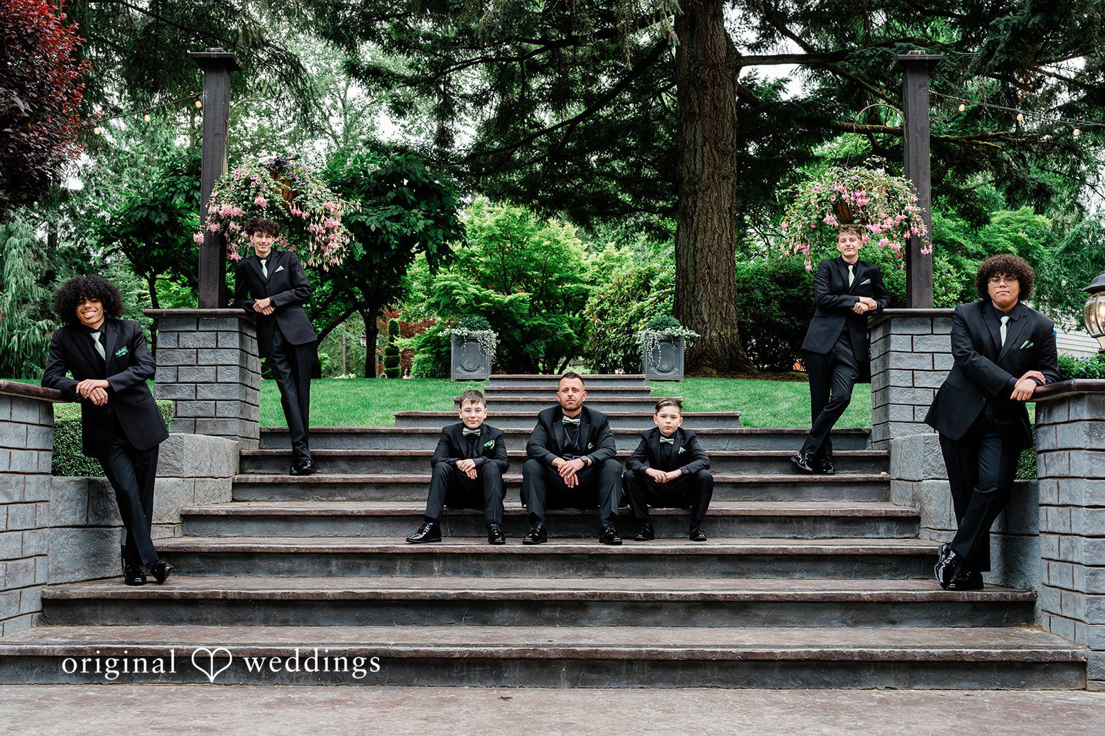 AlyssaMay + Benjamin Elegant photography of groom with groomsmen