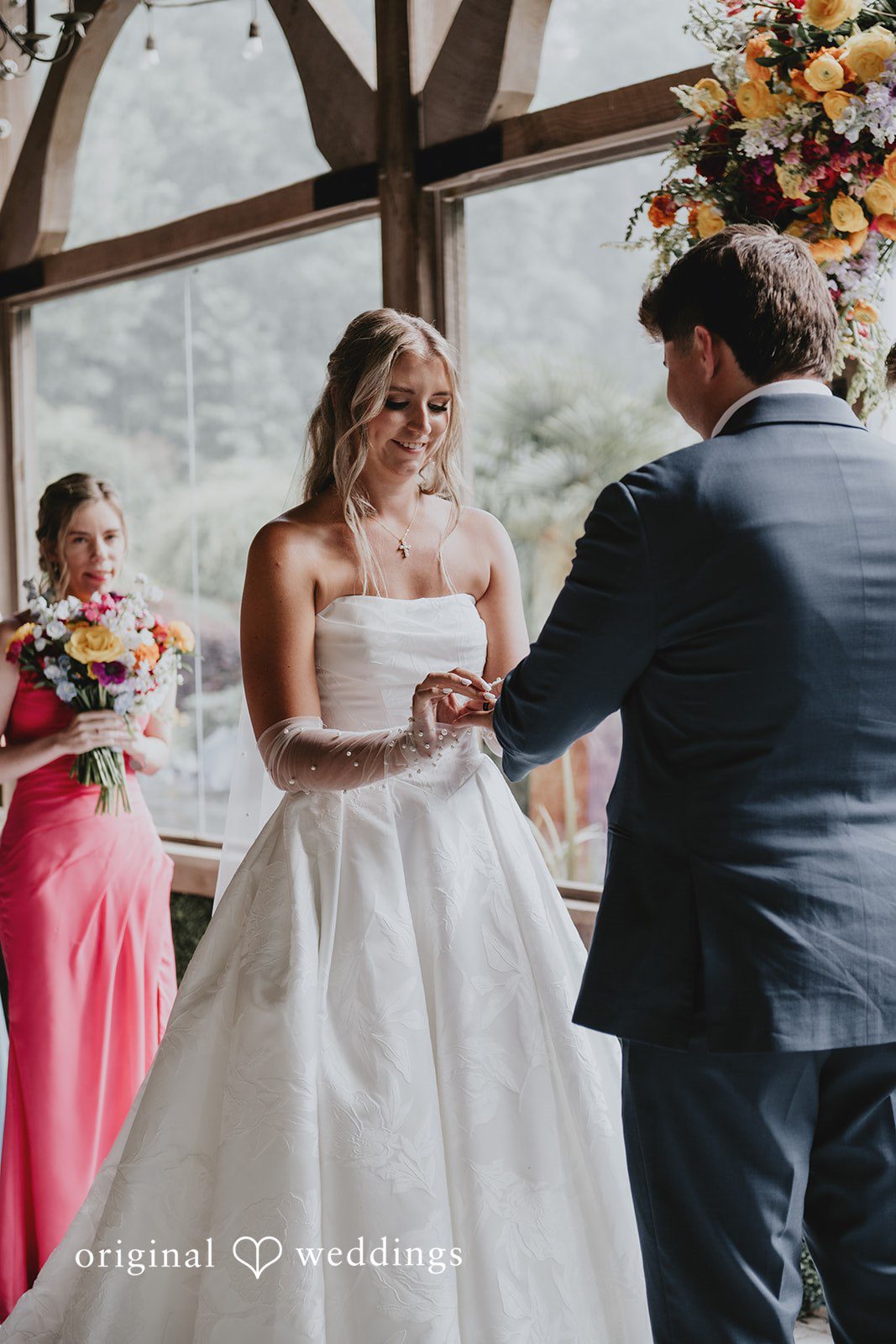 Julia + Kaleb Bride reading her vows to the groom