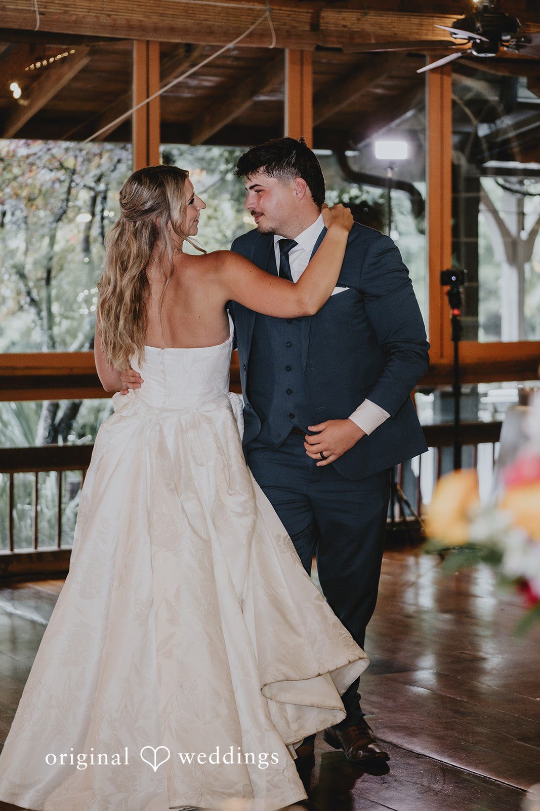 Julia + Kaleb Bride and groom dancing from another reception angle