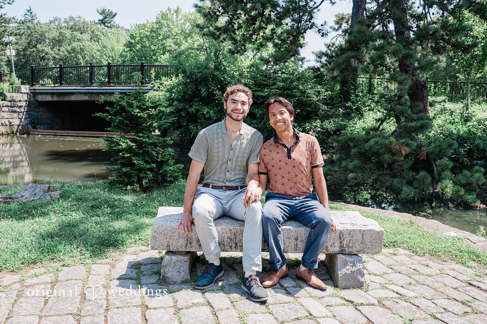 Engagement Photography Services by Original Weddings capturing Stunning picture of  couple at Roger Williams Park