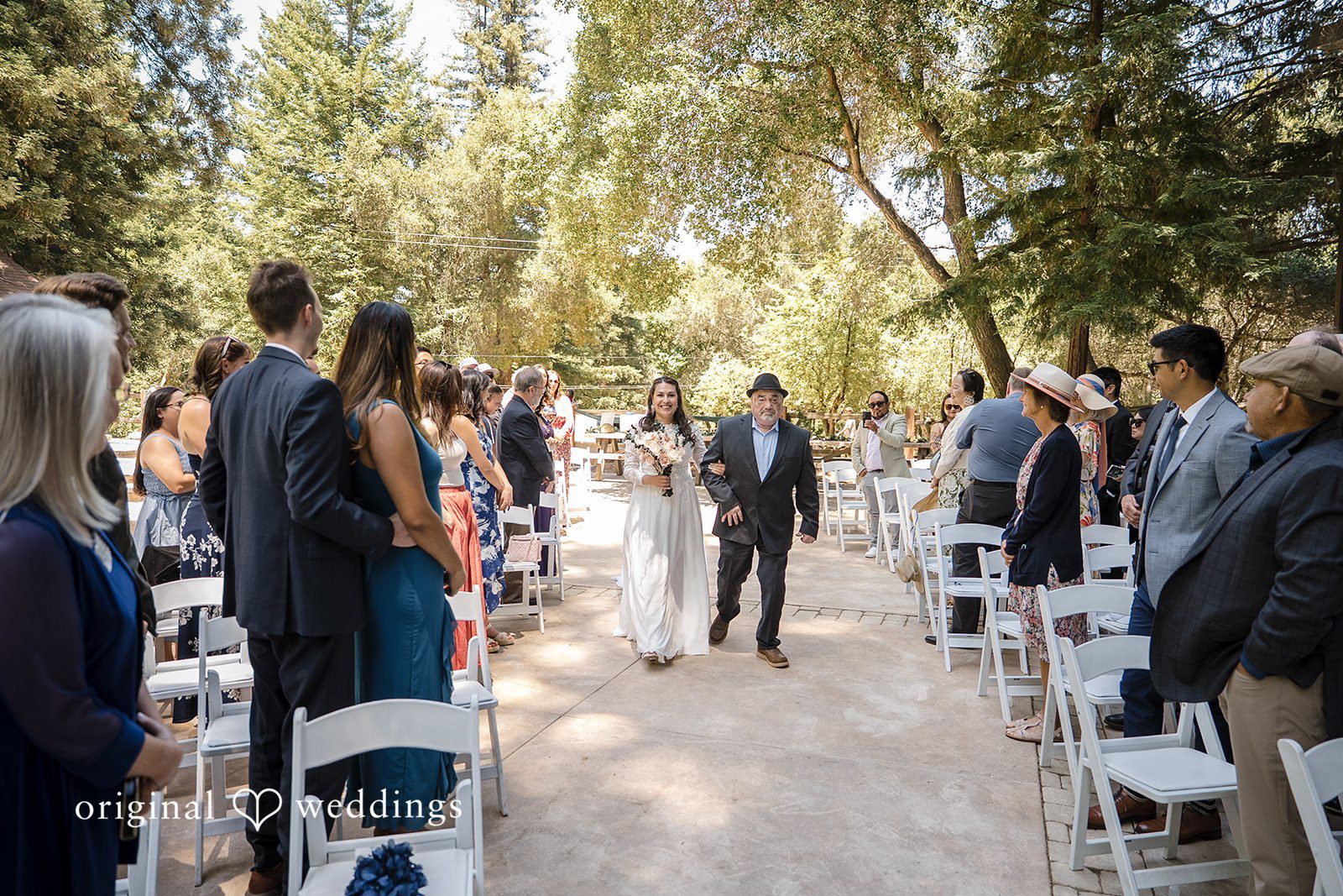 Brittany + Shane Bride entering the ceremony at Sanborn County Park