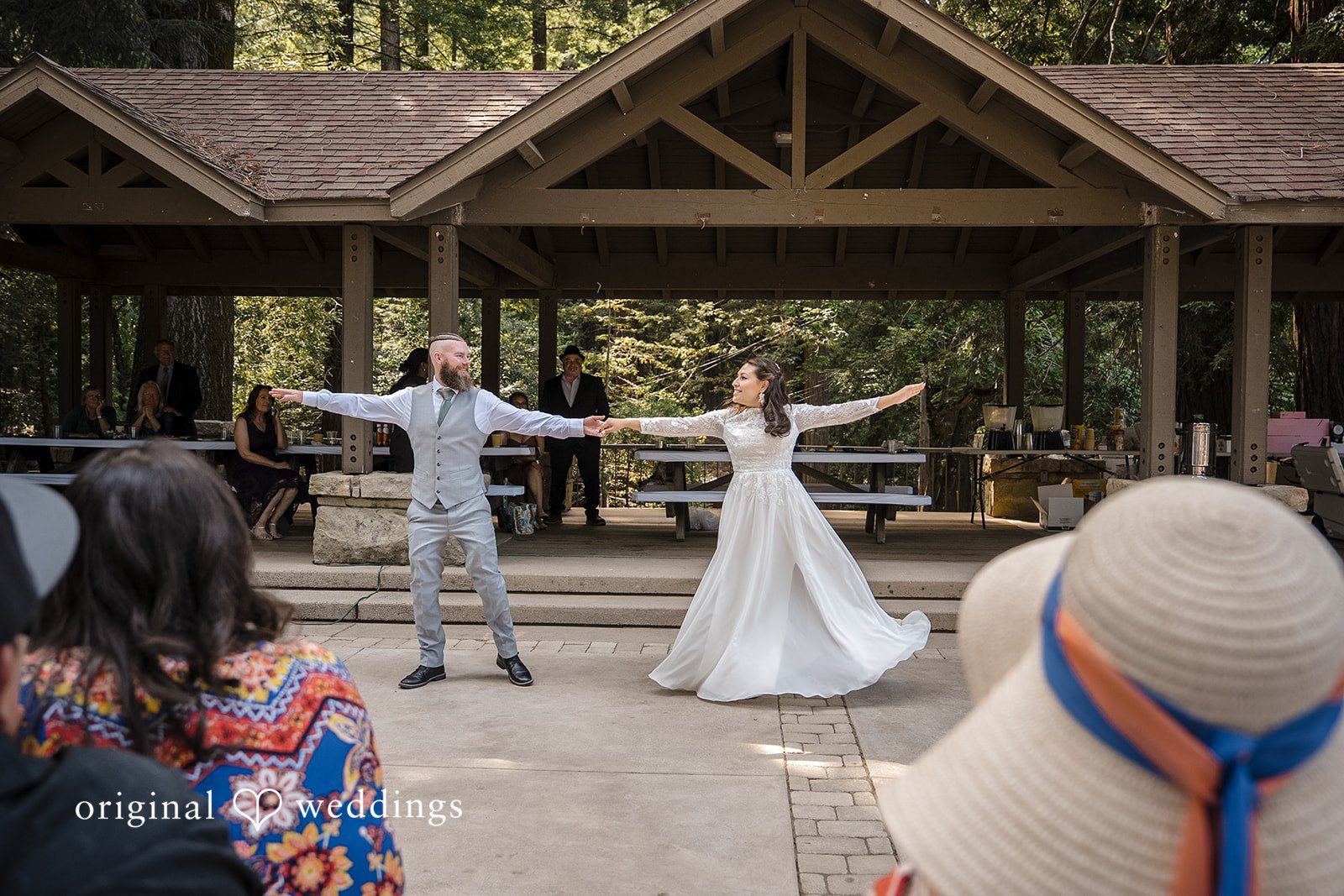 Brittany + Shane San Francisco Wedding Photographers capturing couple enjoying a dance pose while looking at each other at Sanborn County Park by Original Weddings