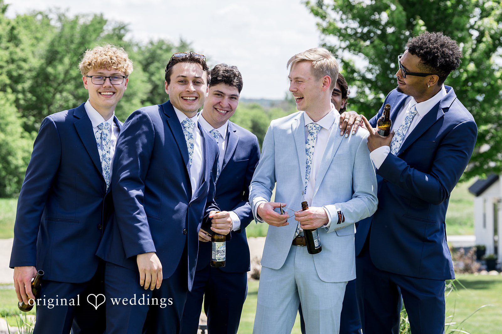Emily + Ridge Fun groomsmen picture captured before the ceremony