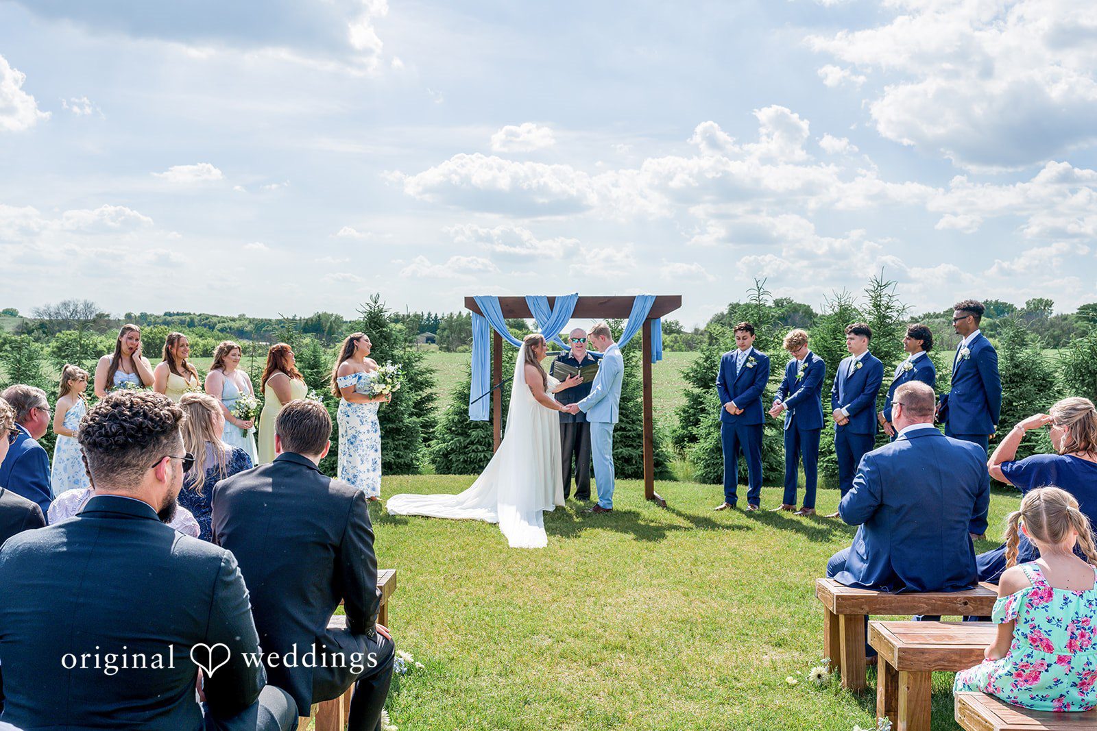 Emily + Ridge Beautiful outdoor wedding ceremony at Spruce Hill