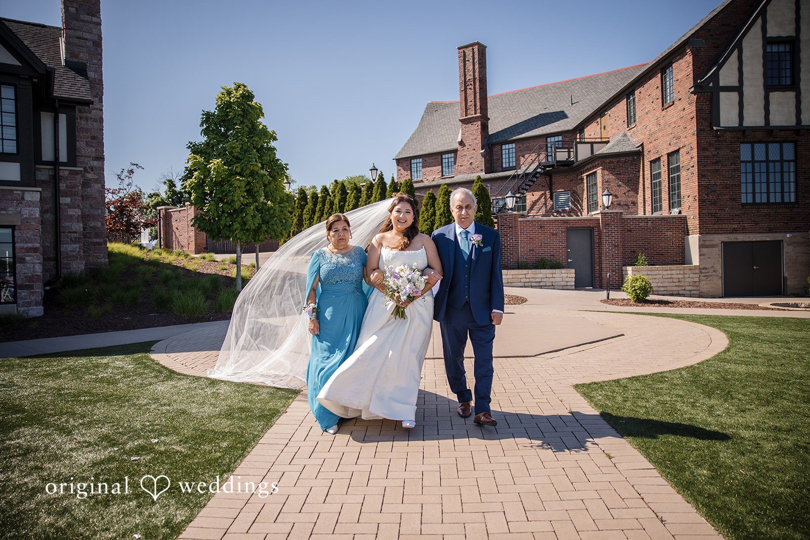 James + Nora Bridal entrance during the wedding ceremony at St. Clair Inn