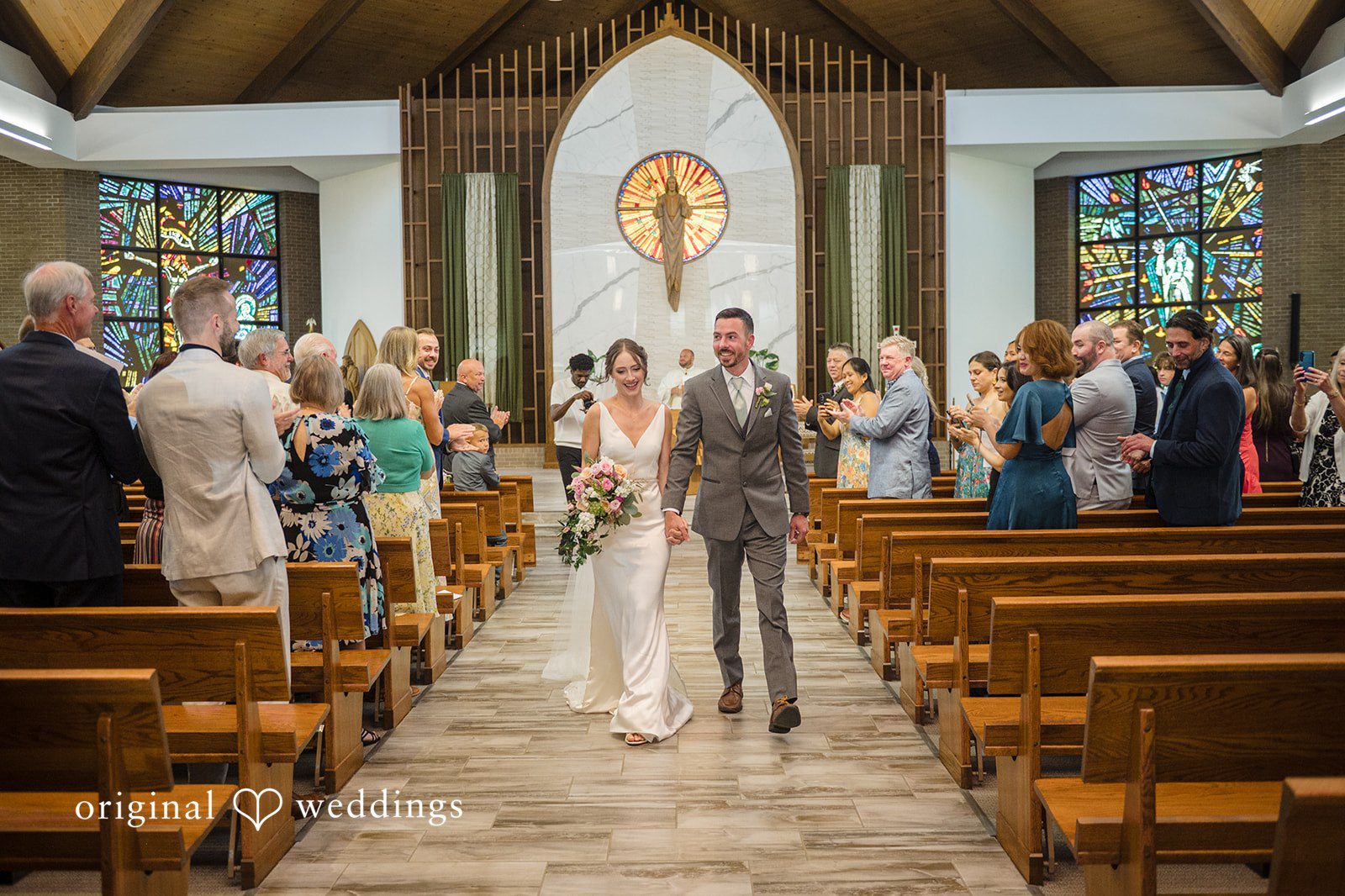 Laura + Robert The couple makes a joyful exit