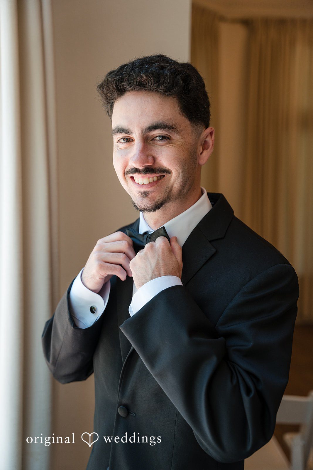 Elegant groom portrait  before the ceremony