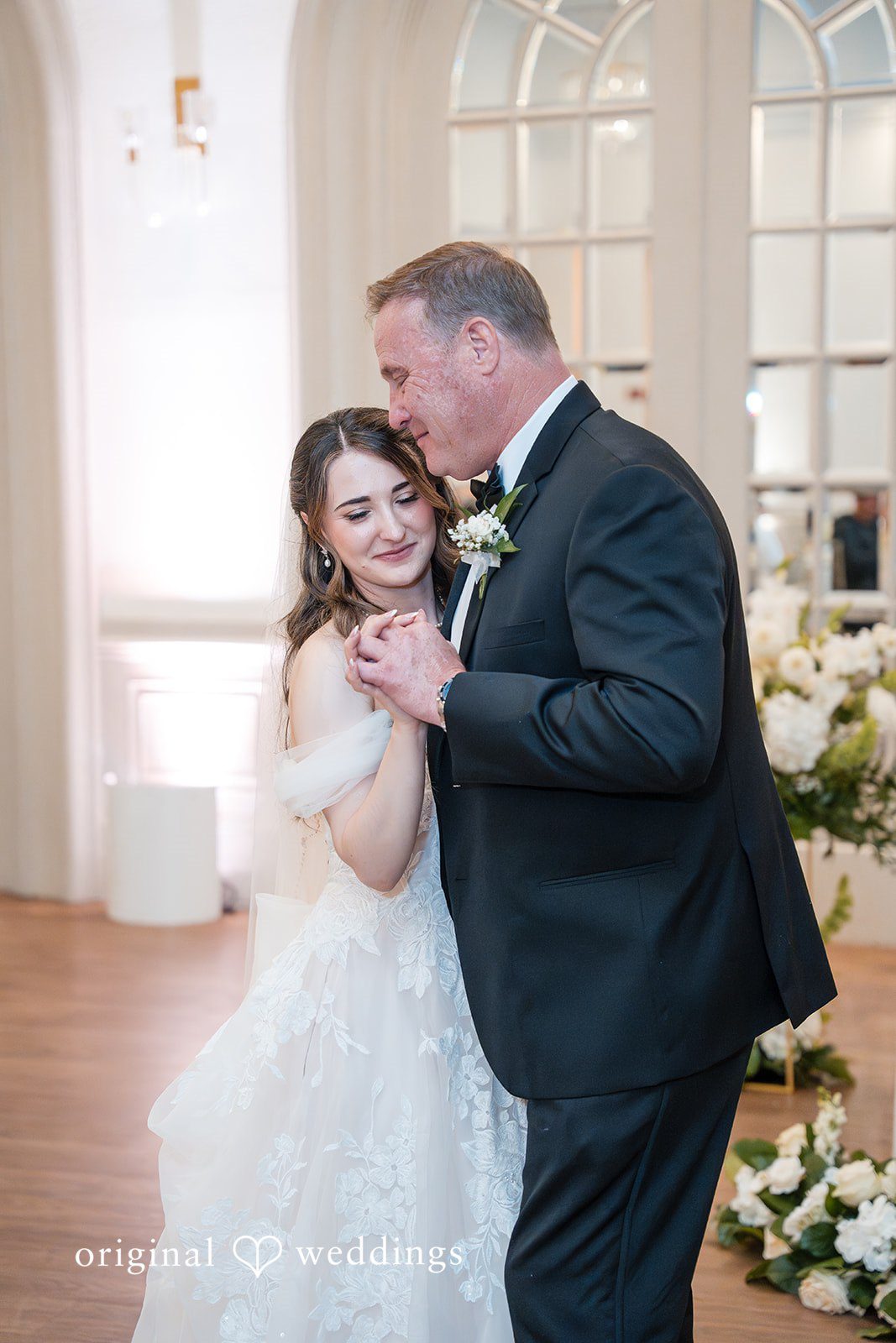 Heartfelt dance during the wedding reception at Sterling Hotel