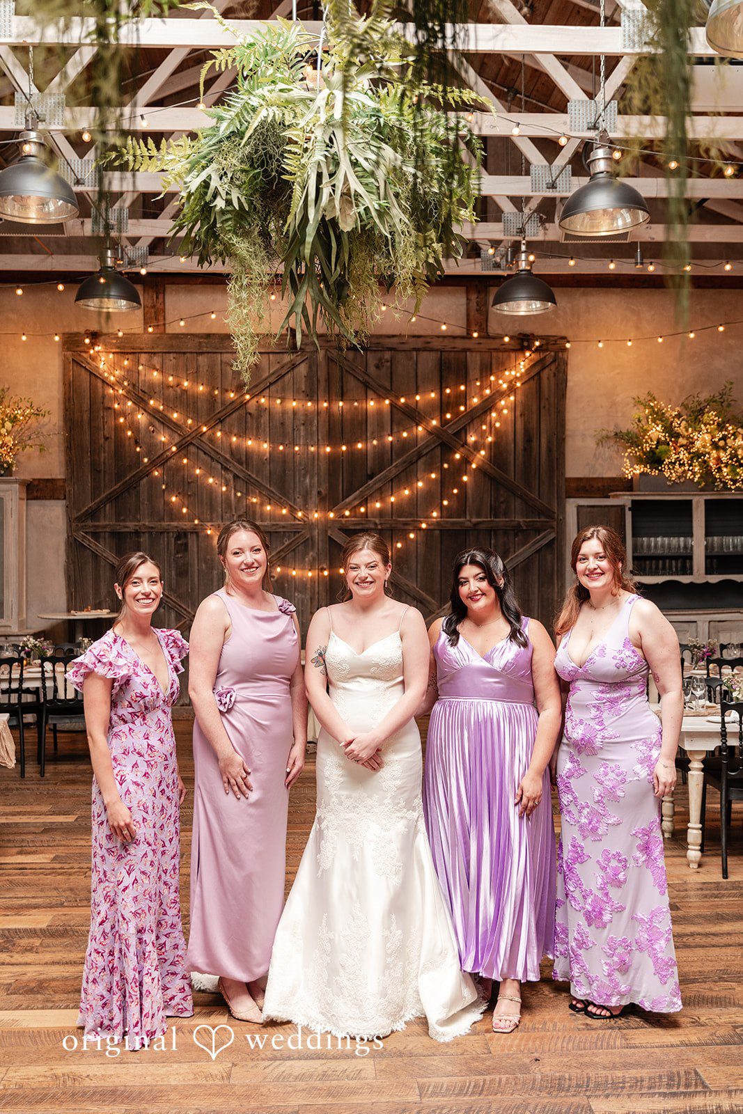 Bride smiling with her bridesmaids at Terrain Garden
