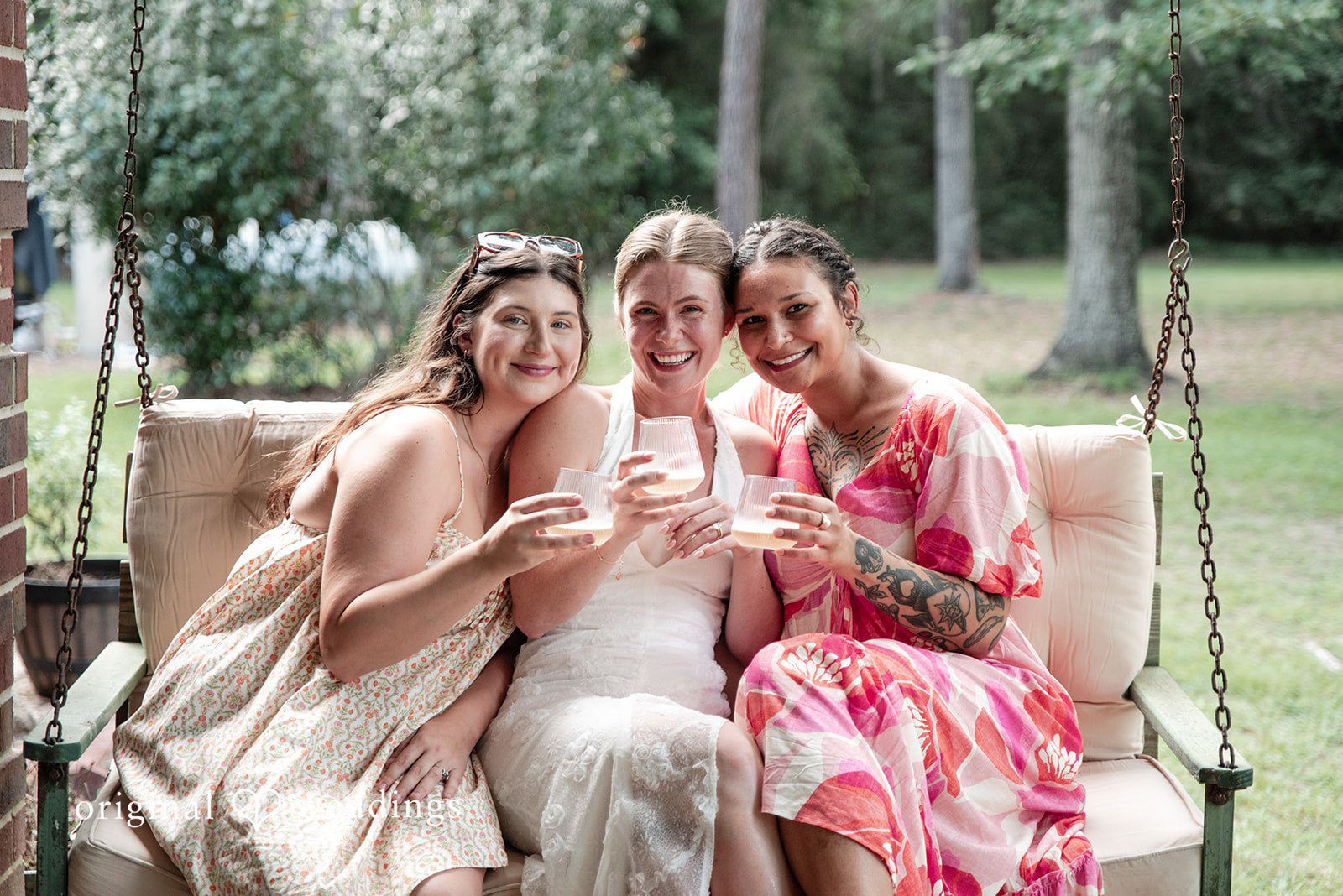 Morgan + Nick Our Houston wedding photographers captured a joyful portrait of the bride and her friends