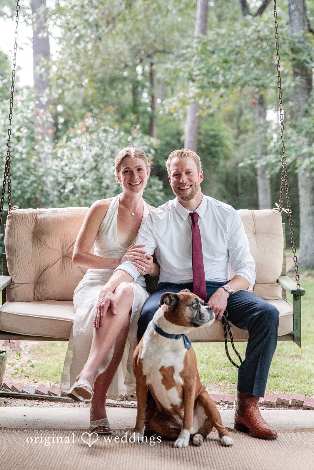 Morgan + Nick The couple and their pup