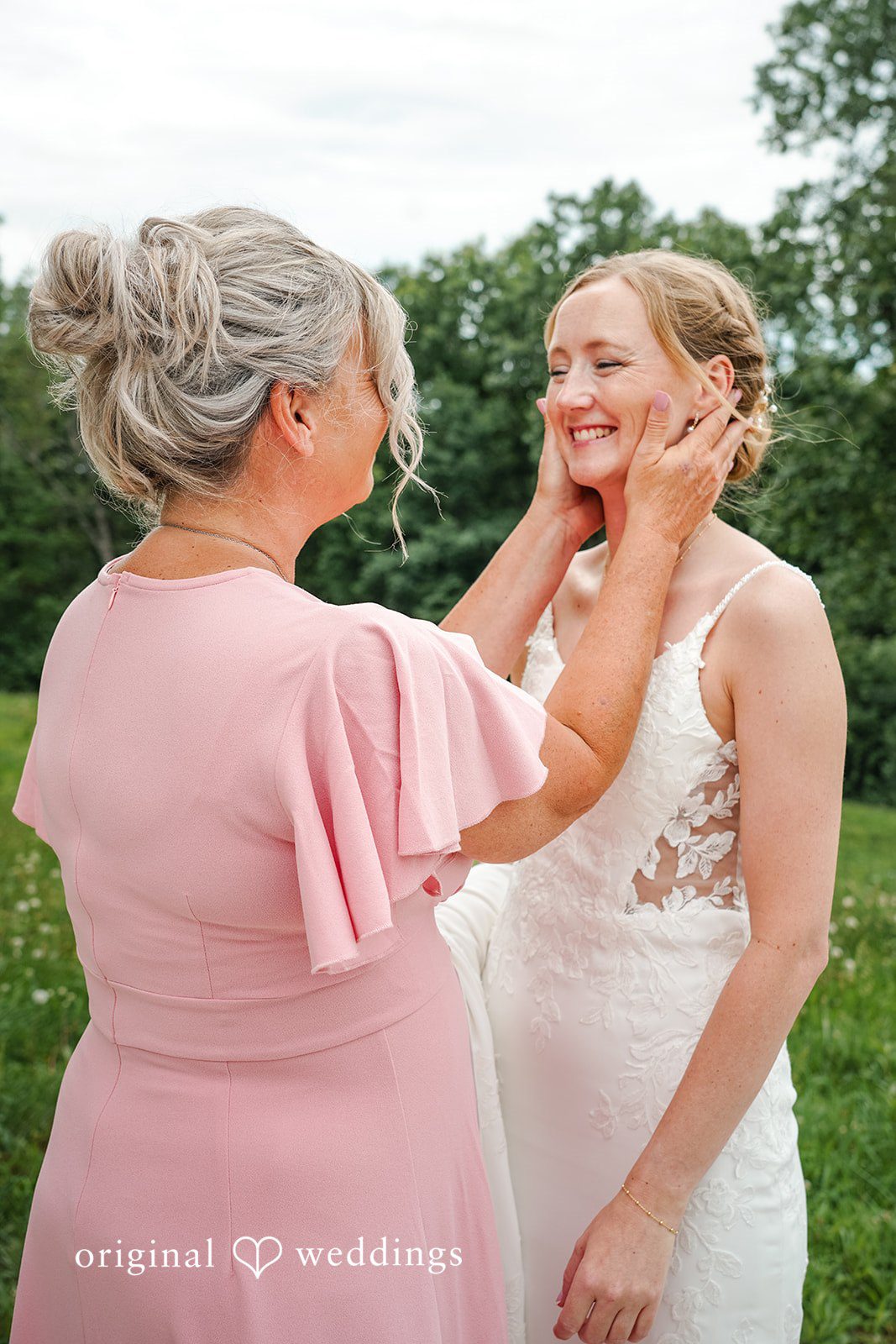 Madison + Ally Bride sharing an emotional moment at The Barn at Matson Hill