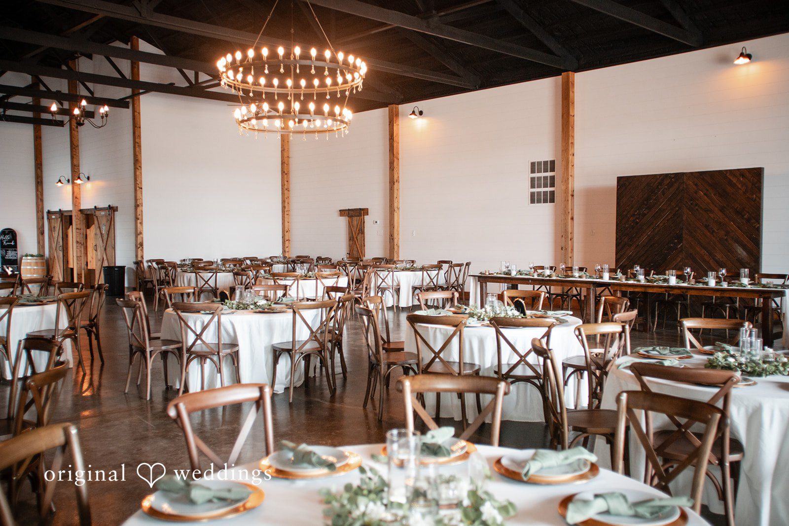 Madison + Ally Wedding reception setup at The Barn at Matson Hill