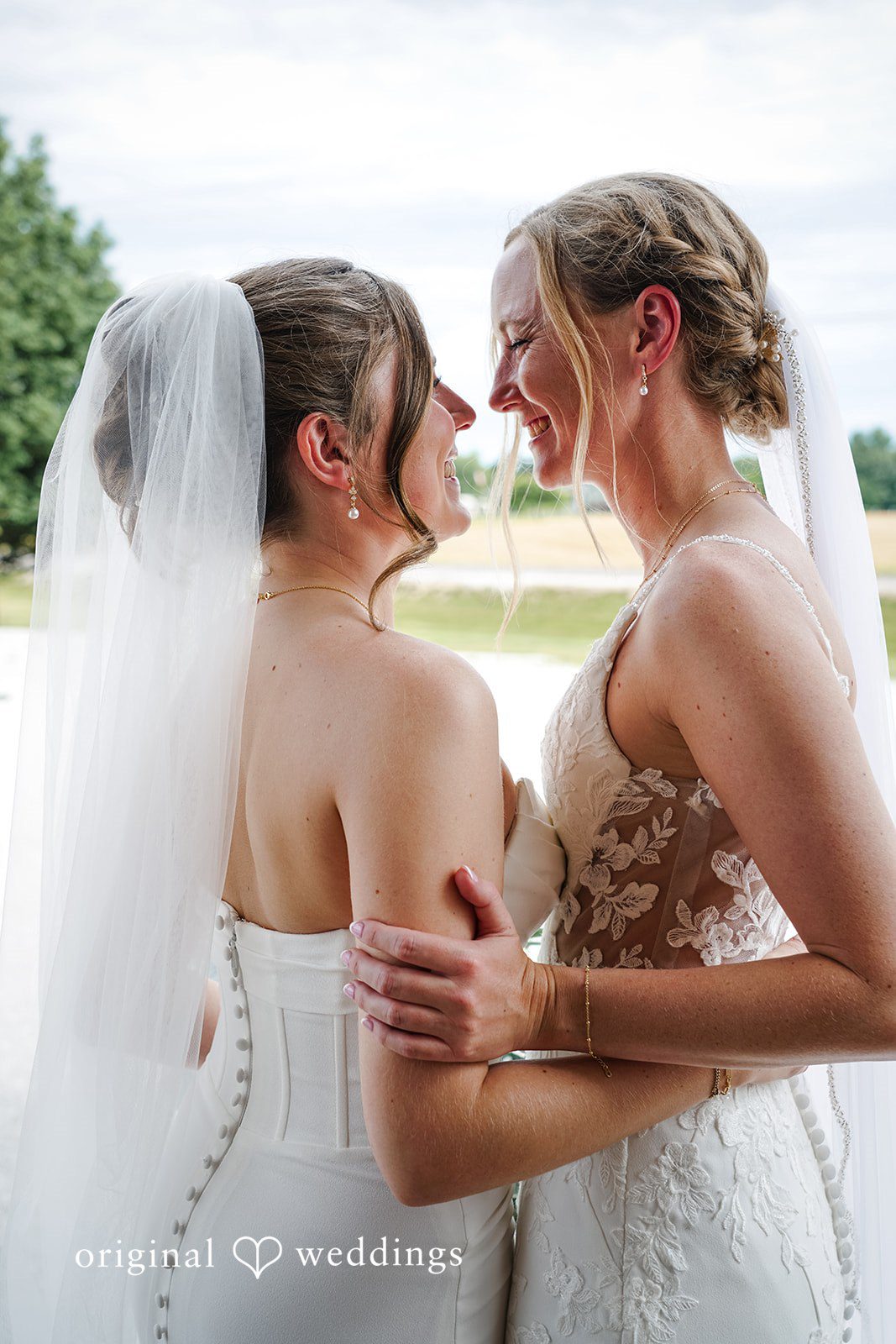 Madison + Ally Romantic close-up of brides