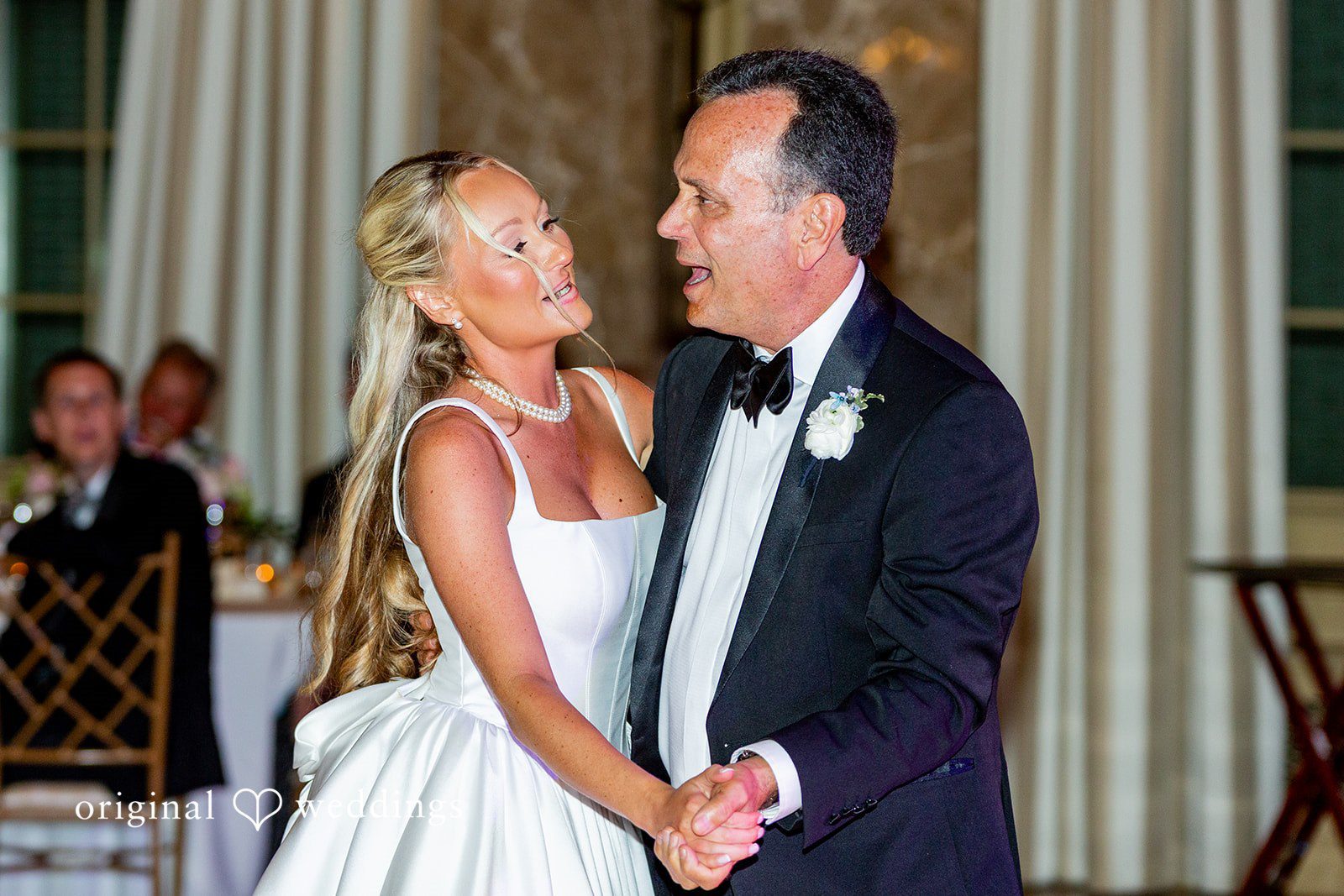 Maret + David The bride and her father
