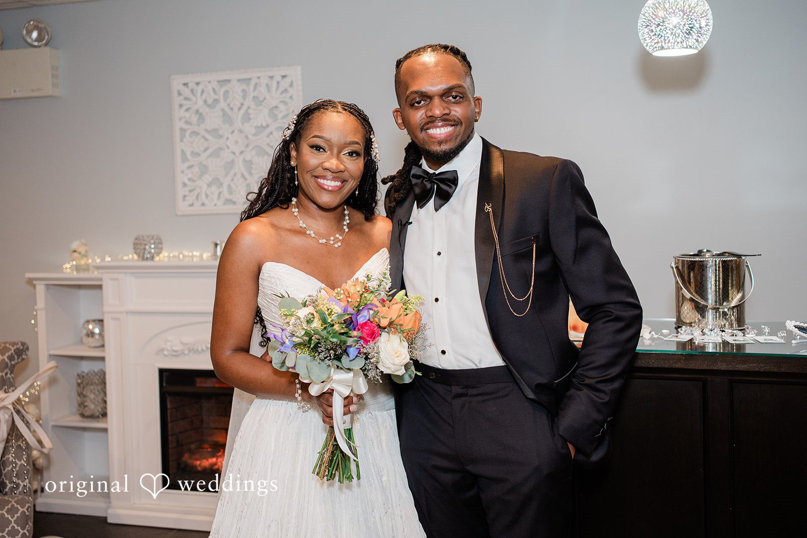 Khanyile + Shontel Romantic portrait of the bride and groom together