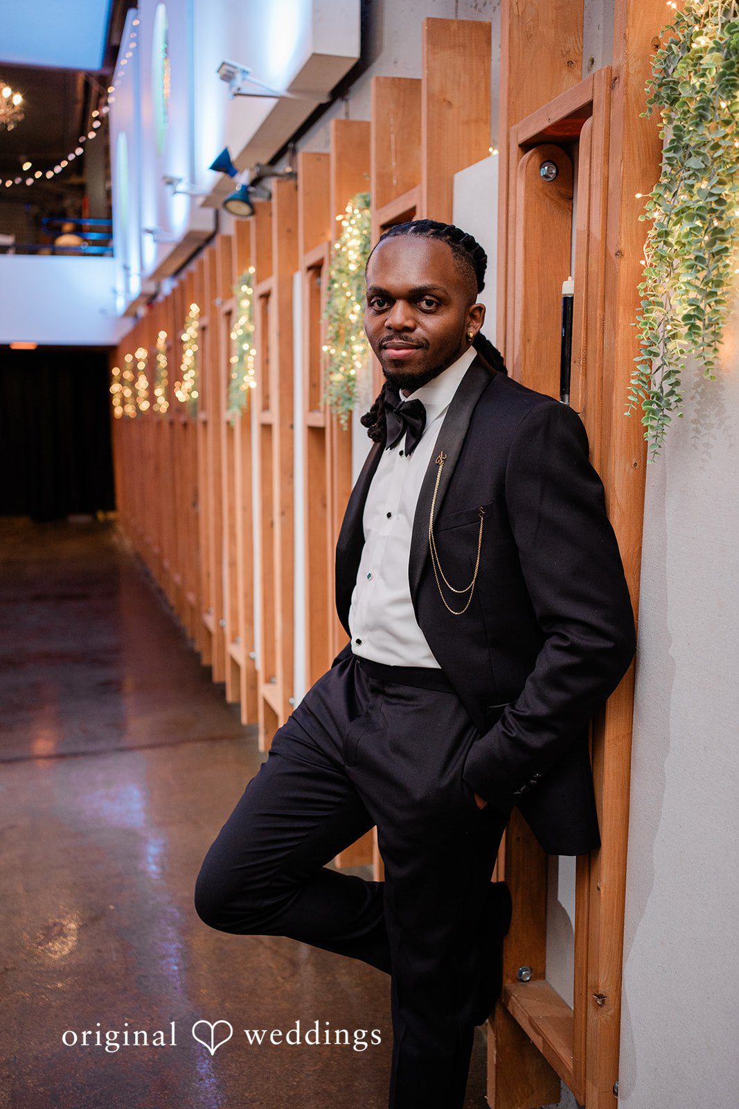 Khanyile + Shontel Full-length portrait of the groom after getting ready