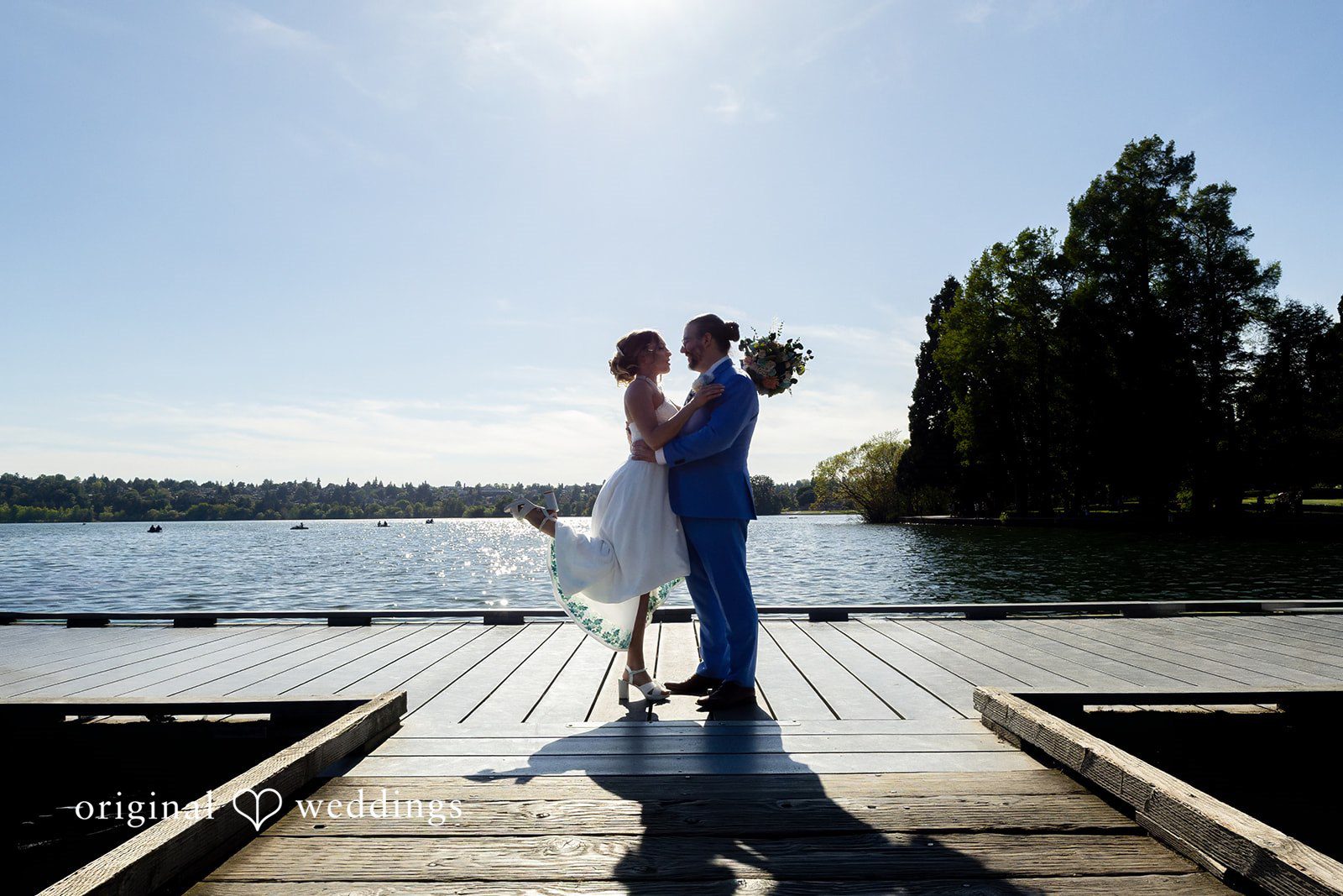 Sasha + Tom Seattle Wedding Photographers capturing romantic close-up of the couple at The Great Hall at Green Lake by Original Weddings