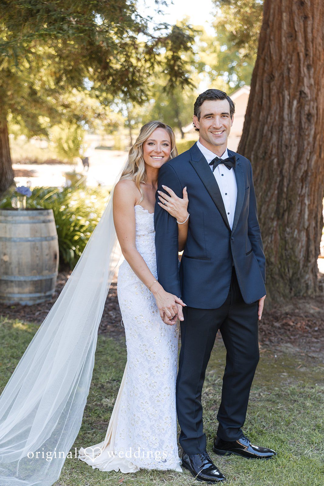 Avery + Ryan Stunning portrait of couple at California Home Wedding.