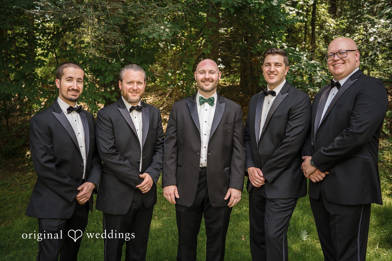 Kimberly + Jordan Groomsmen posing together before the ceremony