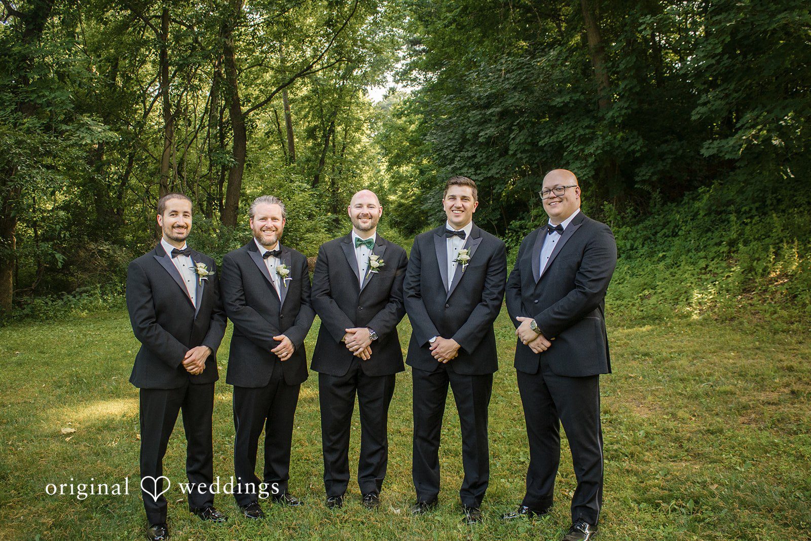 Kimberly + Jordan Classic groomsmen group picture outdoors
