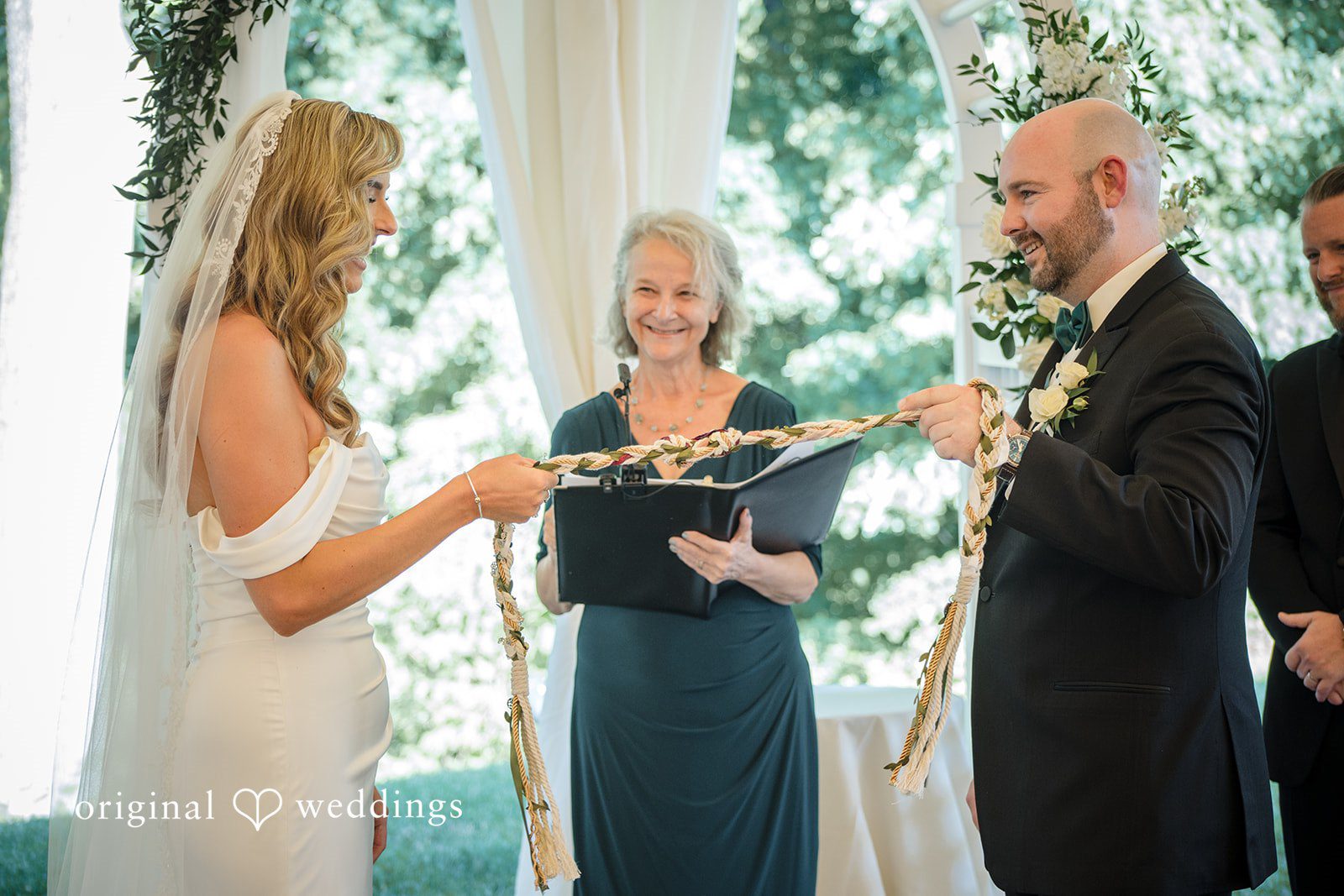 Kimberly + Jordan Meaningful ceremony surrounded by loved ones at The Riverview captured by Hartford CT Wedding Photographers from Original Weddings
