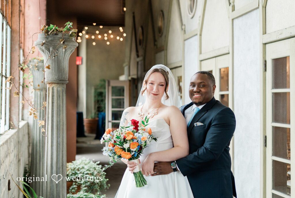 Madison + Malik Stunning Portrait of Couple at The Ruins by Seattle wedding photographers from Original Weddings.