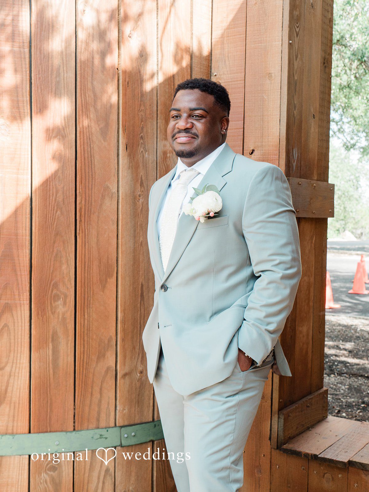 Lilly + Cade Elegant groom portrait at The Terrace Club.